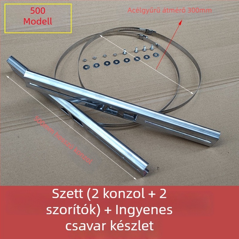 Rozsdamentes acélból készült körgyűrűs oszlop-tartó, utcai lámpa kereszttartó és vízálló dobozhoz
