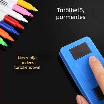 Törölhető víz alapú fehér tábla marker, műanyag ház, vonalvastagság 2, festéshez