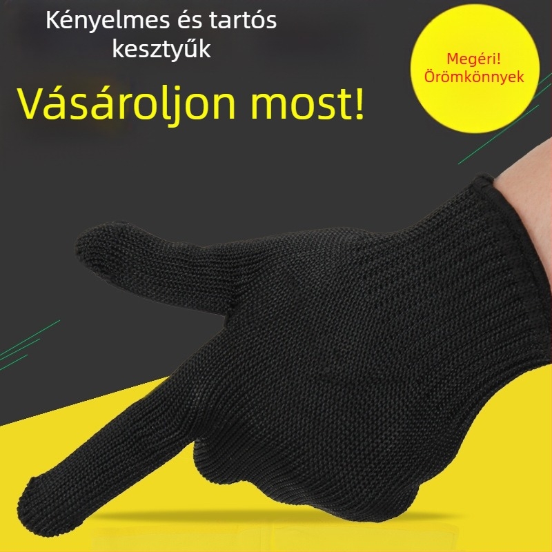 Vágás elleni kesztyűk, megerősített változat, 5. szintű védelem, polietilén rost, gyári használatra