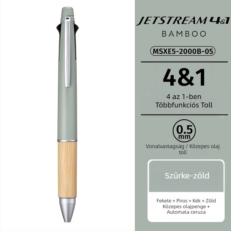 UNI Mitsubishi MSXE5-2000B Bambusz 4+1 Többfunkciós moduláris golyóstoll