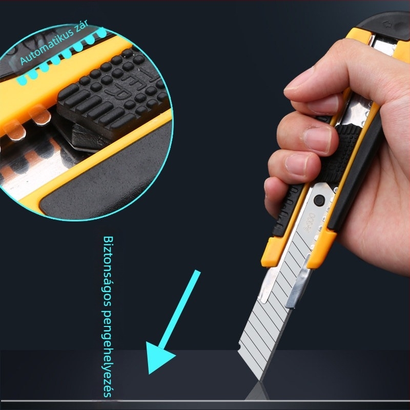 20 darabos univerzális késkészlet rozsdamentes acél pengékkel tapéta vágásához, papír vágásához és doboznyitáshoz