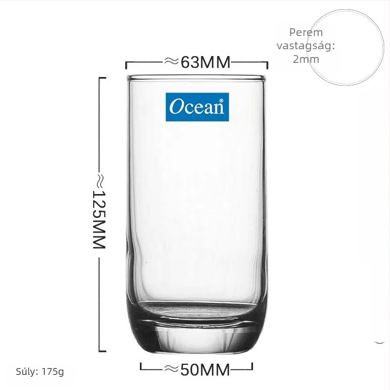 Kristályüveg vörösboros pohár, modern-minimalista stílus, 201–300 ml kapacitás, üveganyag, logónyomás elérhető
