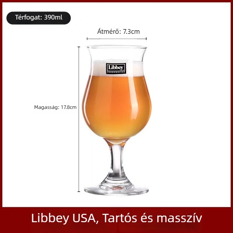 Kristályüveg vörösboros pohár, modern-minimalista stílus, 201–300 ml kapacitás, üveganyag, logónyomás elérhető