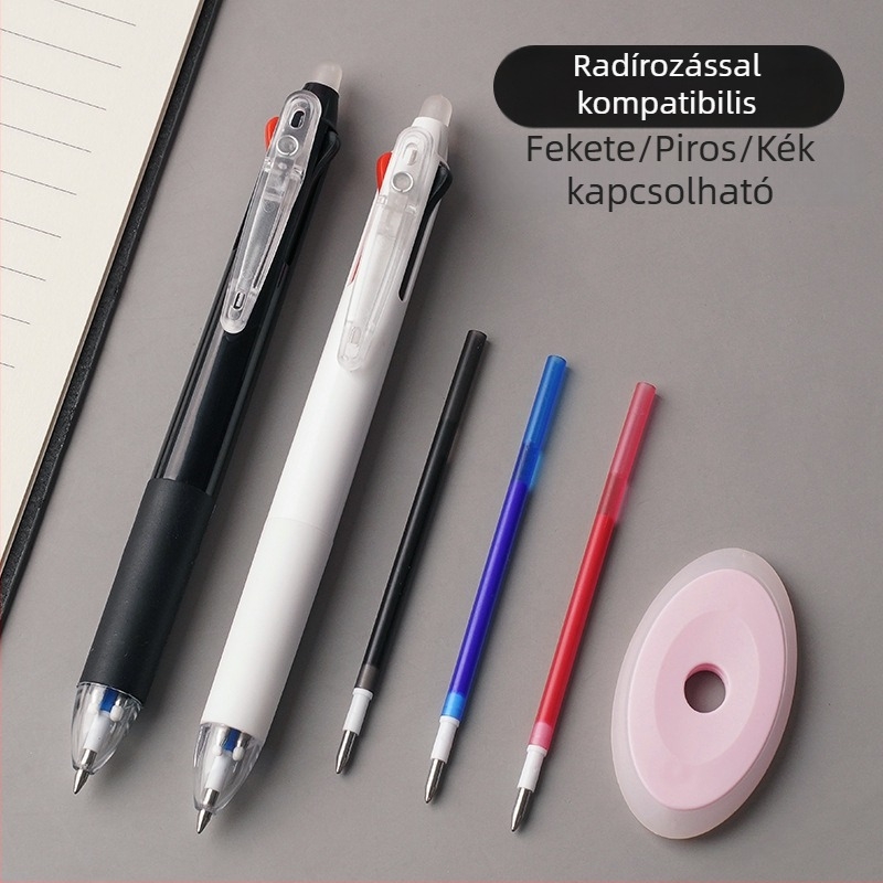 3 színű törölhető zselés toll, gyorsan száradó tinta, műanyag test