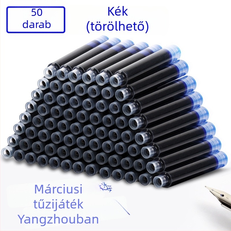 Hero töltőtollhoz cserélhető tintasacskák, 2,6 mm vagy 3,4 mm, 50 vagy 100 darabos csomag, általános iskolás gyerekeknek