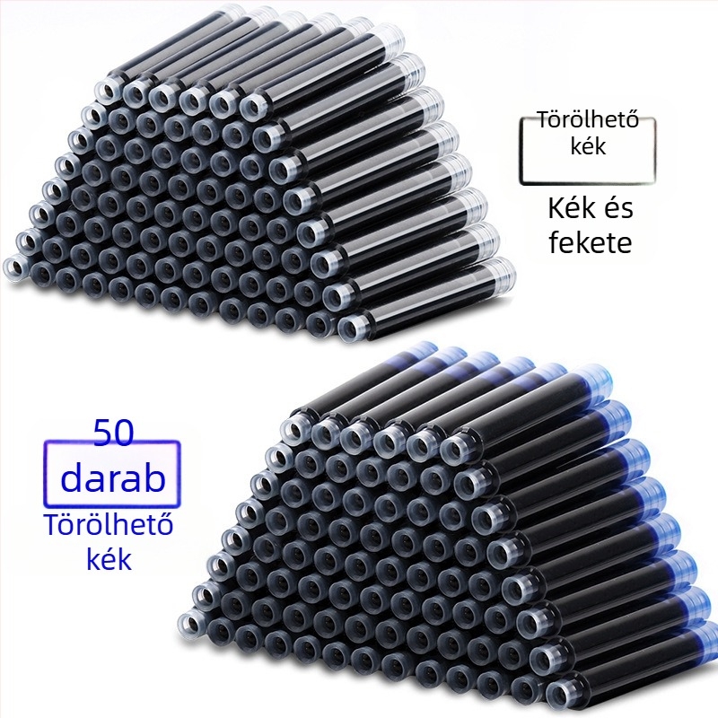 Hero töltőtollhoz cserélhető tintasacskák, 2,6 mm vagy 3,4 mm, 50 vagy 100 darabos csomag, általános iskolás gyerekeknek