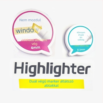 Kétoldalas kiemelő marker készlet, 6 darab, modell 556, műanyag tokozás