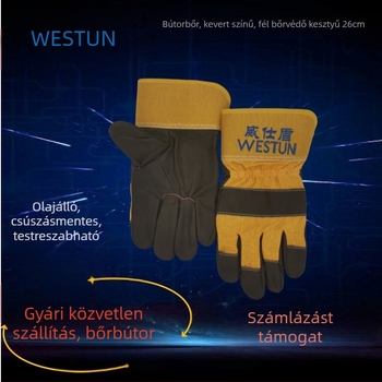 Weishidun hegesztő kesztyűk bútorbőrből munka védelmére