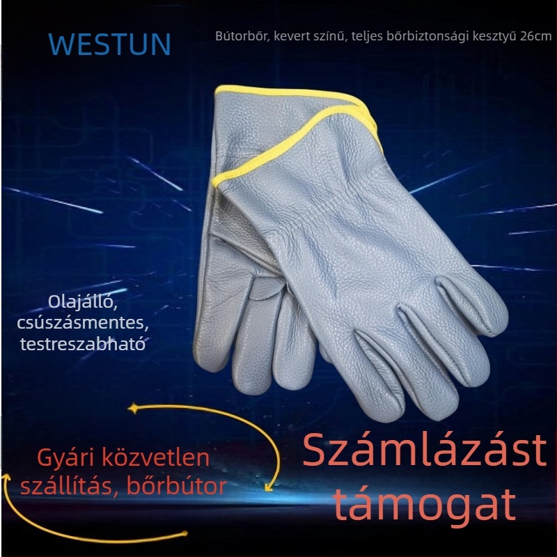 Weishidun hegesztő kesztyűk bútorbőrből munka védelmére