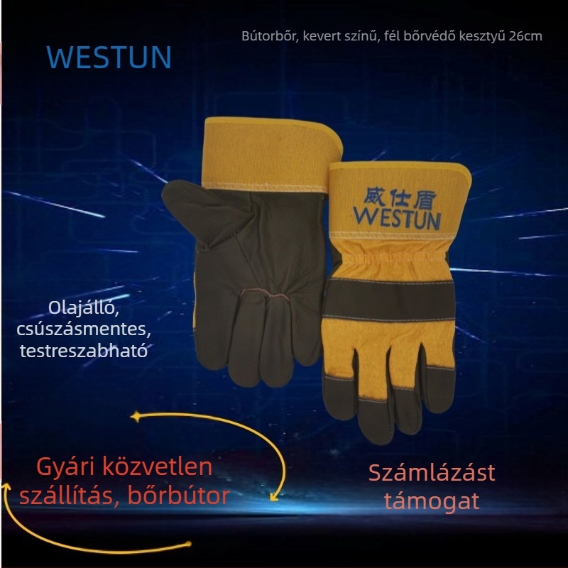 Weishidun hegesztő kesztyűk bútorbőrből munka védelmére