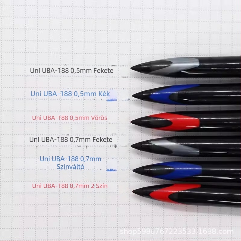 Aláíró toll Uni Mitsubishi Pencil, UBA-188, Student sorozat, műanyag test, Air Free Ink Control