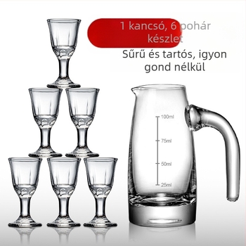 Otthoni likőrdispenser készlet – üveg, 101–200 ml kapacitás, 6–10 darab, modern minimális stílus, logónyomás elérhető
