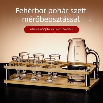 Otthoni likőrdispenser készlet – üveg, 101–200 ml kapacitás, 6–10 darab, modern minimális stílus, logónyomás elérhető