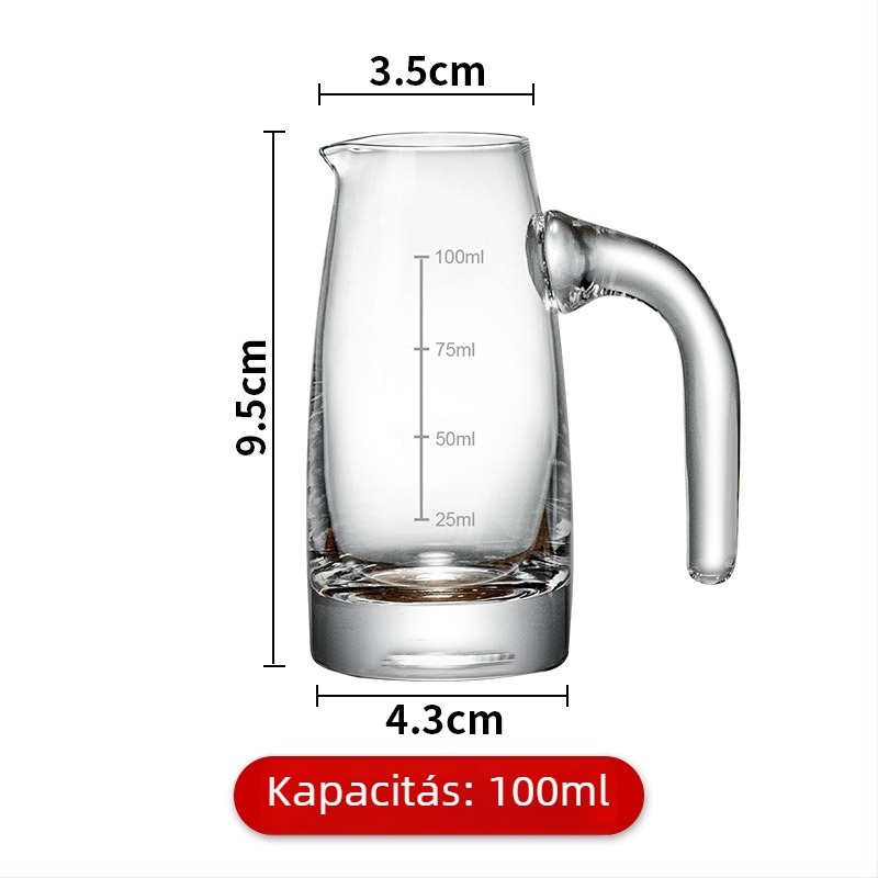 Otthoni likőrdispenser készlet – üveg, 101–200 ml kapacitás, 6–10 darab, modern minimális stílus, logónyomás elérhető