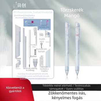 DIY toll összeállítású tollal, sima írás (Márka Simple Creativity; Modell JC-0701; Burkolat: műanyag; Törölhetetlen tinta; Tollhegy anyaga: Egyéb anyag)