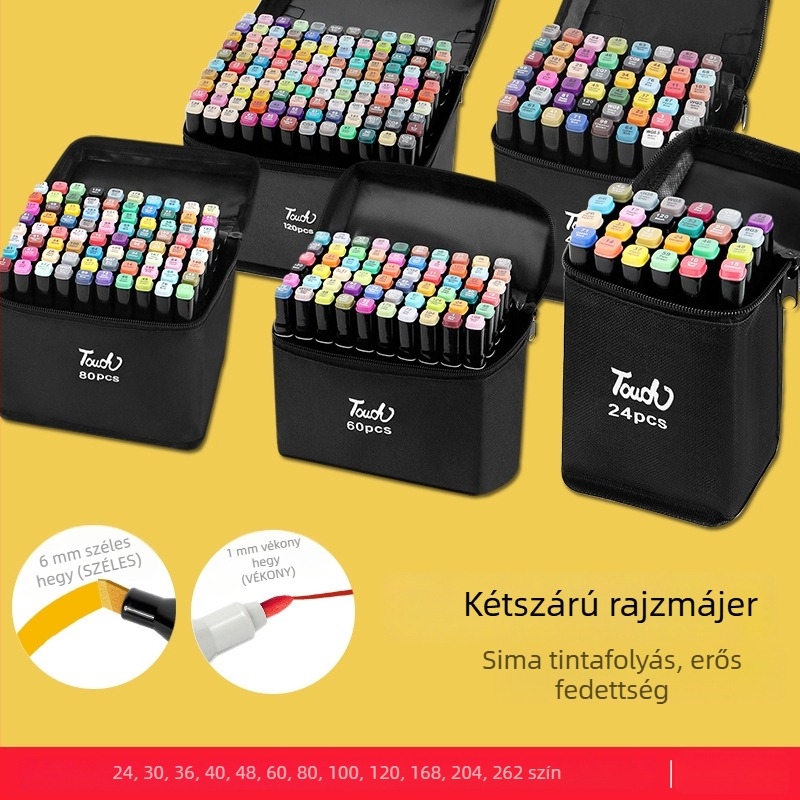 Touch Mark két végű marker készlet – olaj alapú tinta, alapcsomagolás