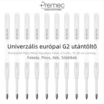 Premec G2 töltőrefill – 0,5 mm írási vonal, műanyag, 10 darabos csomag