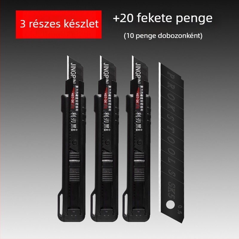 Bahai BH-Tool művészeti kés penge, műanyag-szénacél felépítés, penge 0,6×18×100 mm, tömeg 90 g