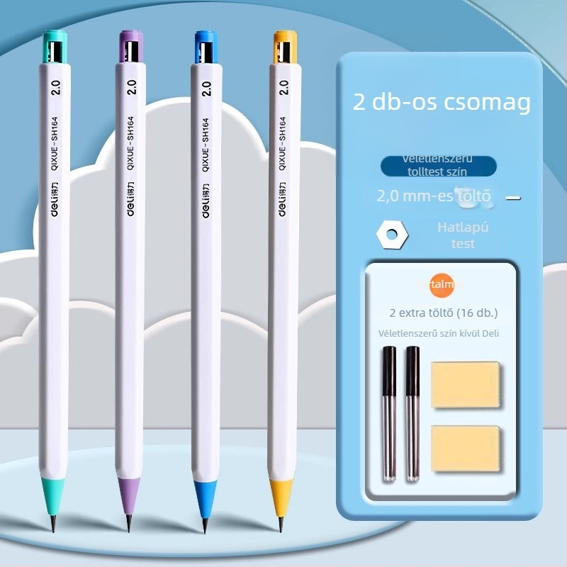 Deli mechanikus ceruza beépített élezővel és mozgatható HB/2B grafittal