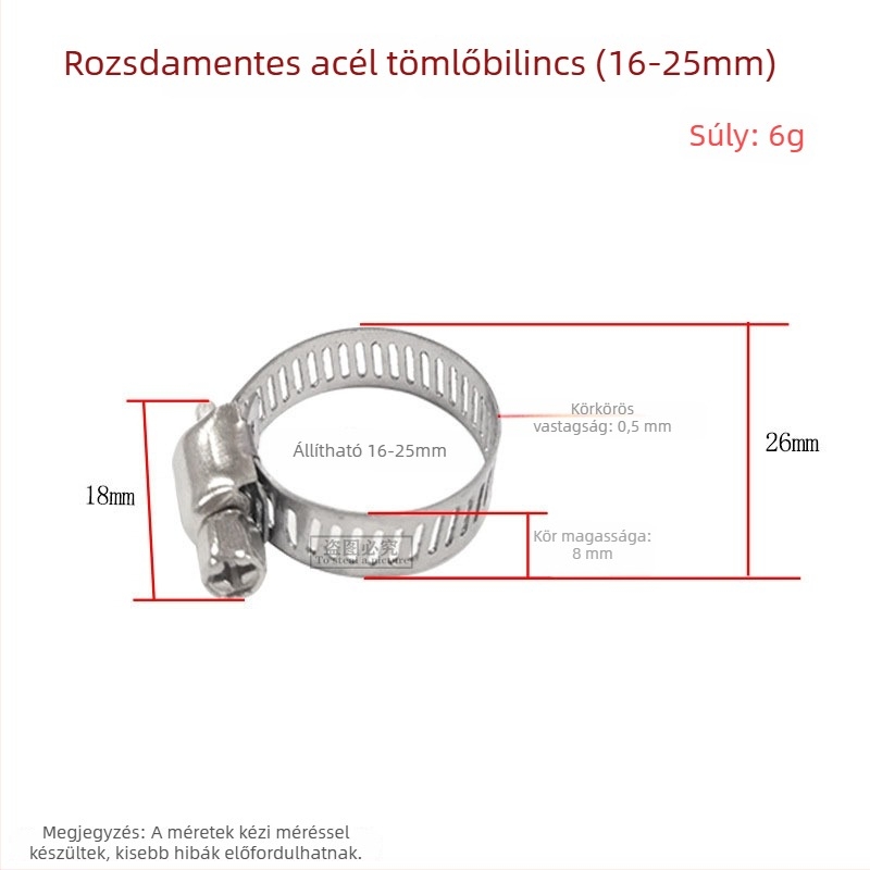 Rozsdamentes acél csőkapocs, amerikai stílus, gázcsatlakozás; Nominális átmérő: a képen látható; Rögzítő átmérő: a képen látható