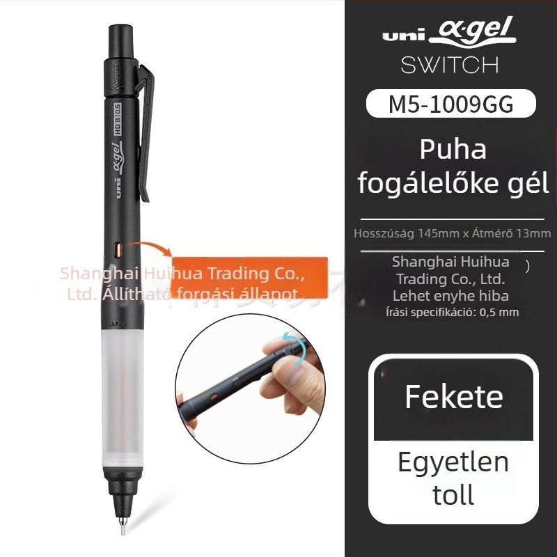 Uni Mitsubishi M5-1009GG mechanikus ceruza – 0,5 mm, műanyag test, kettős módú forgás, fáradtság elleni