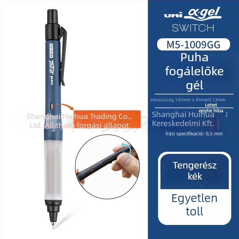 Uni Mitsubishi M5-1009GG mechanikus ceruza – 0,5 mm, műanyag test, kettős módú forgás, fáradtság elleni