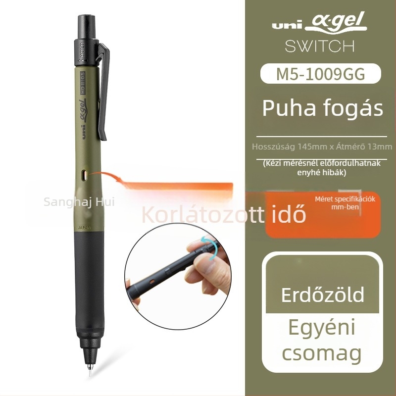 Uni Mitsubishi M5-1009GG mechanikus ceruza – 0,5 mm, műanyag test, kettős módú forgás, fáradtság elleni