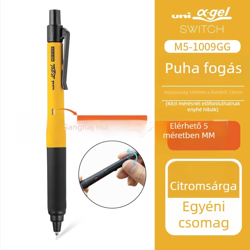 Uni Mitsubishi M5-1009GG mechanikus ceruza – 0,5 mm, műanyag test, kettős módú forgás, fáradtság elleni