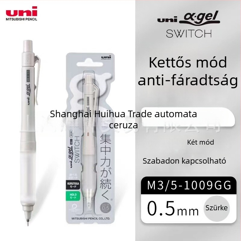 Uni Mitsubishi M5-1009GG mechanikus ceruza – 0,5 mm, műanyag test, kettős módú forgás, fáradtság elleni