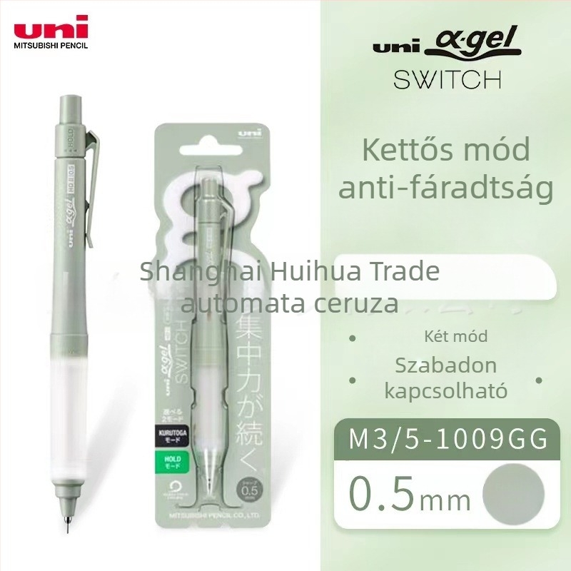 Uni Mitsubishi M5-1009GG mechanikus ceruza – 0,5 mm, műanyag test, kettős módú forgás, fáradtság elleni