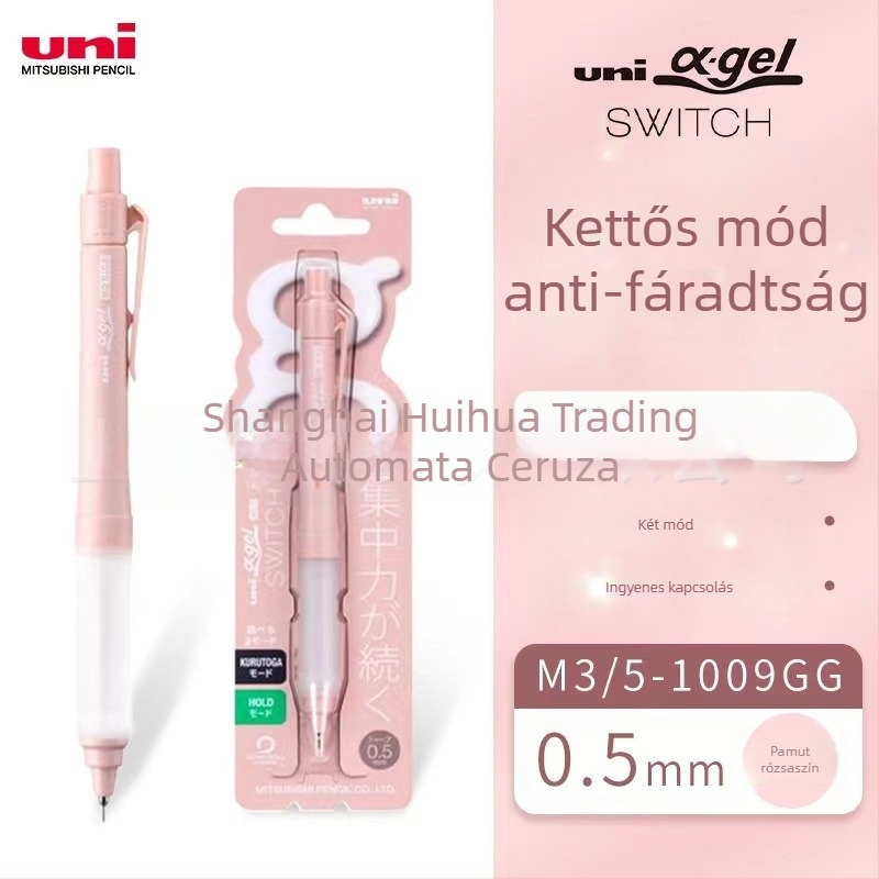 Uni Mitsubishi M5-1009GG mechanikus ceruza – 0,5 mm, műanyag test, kettős módú forgás, fáradtság elleni