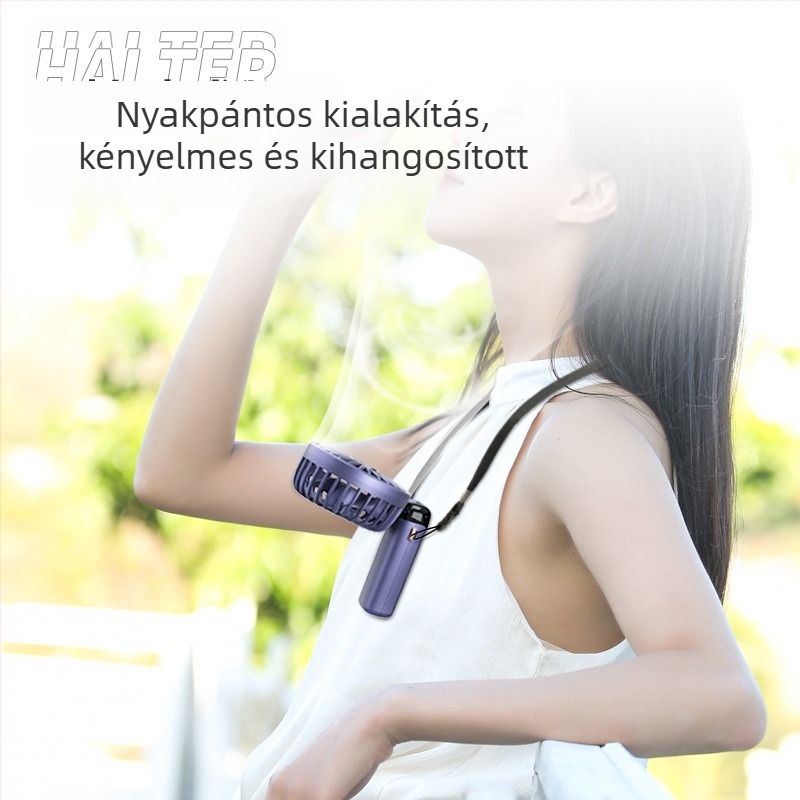 USB kézi ventilátor – mini, hordozható, összecsukható, újratölthető, asztali hűtő ventilátor, beépített akkumulátor, 5 lapát, 5 sebesség, csendes működés