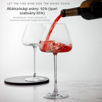 Vörösboros pohár készlet (2 db) - ólommentes kristályüveg, kapacitás 601–700 ml, modern minimalista stílus, Blossom Reflecting Moon