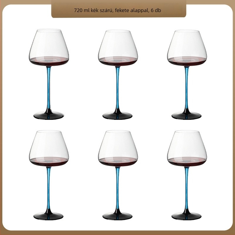 Vörösboros pohár készlet (2 db) - ólommentes kristályüveg, kapacitás 601–700 ml, modern minimalista stílus, Blossom Reflecting Moon