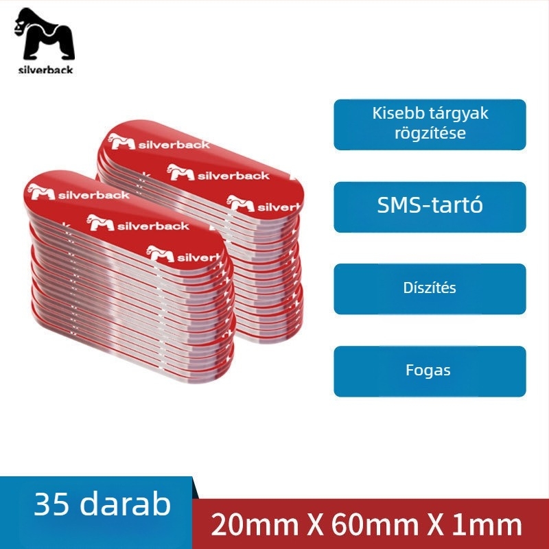 Nano kétszeres ragasztó szalag, magas viszkozitású, átlátszó, kis darabok, erős tapadás autóhoz és otthonhoz