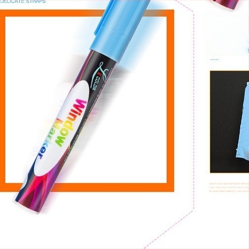 LED fluoreszkáló tábla kiemelő toll, színes, vízbázisú radírozható grafiti- és rajzmárk