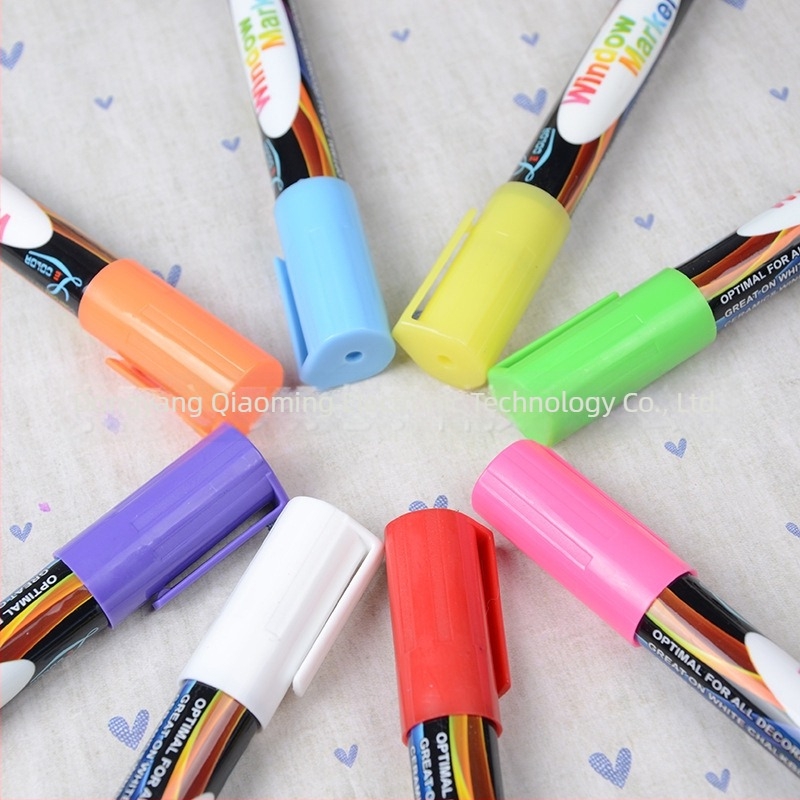 LED fluoreszkáló tábla kiemelő toll, színes, vízbázisú radírozható grafiti- és rajzmárk