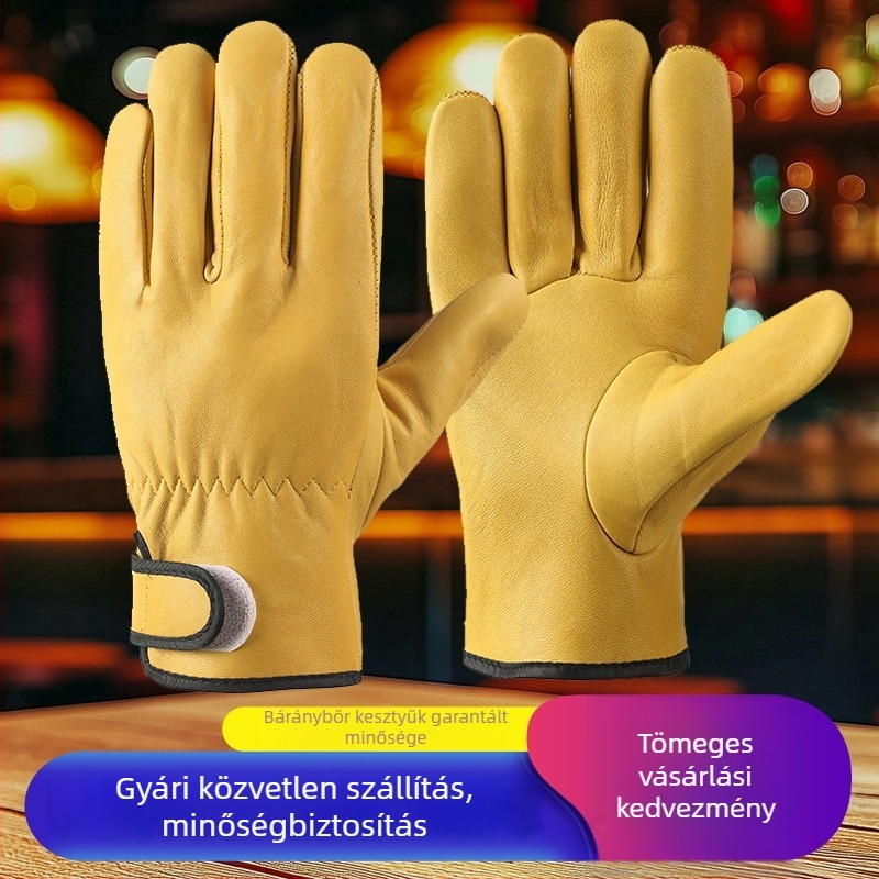 Báránybőr hegesztő kesztyűk argon ívhegesztéshez, puhák, kopásállók, lélegzők, égésállóak, rugalmasak, hőszigeteltek