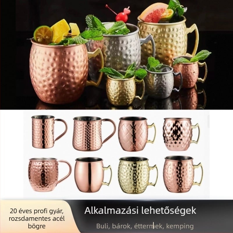 304 rozsdamentes acélból készült spirit pohár; kapacitás 1–100 ml; stílus modern minimalist Bloom; logónyomtatás elérhető; csomagolás papírdoboz.