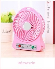 Hordozható USB-újratölthető csendes asztali ventilátor, PVC anyag, asztali stílus, testreszabás elérhető