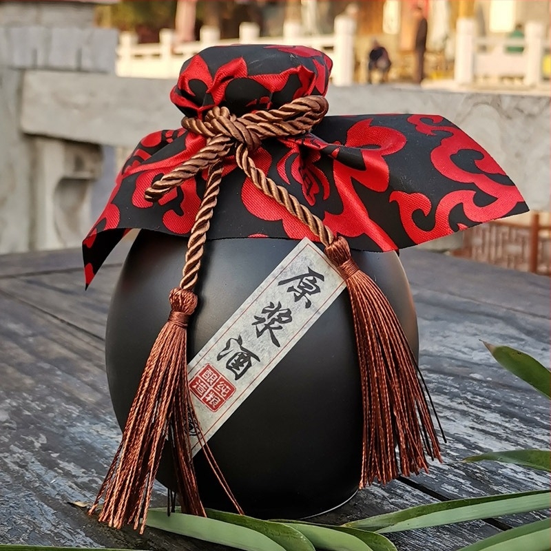 Ősrégi kerámia boros kanna, retro-lux stílus, nyomtatott logóval, első osztályú minőség, egyedi csomagolás, borhoz