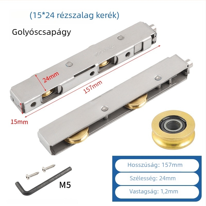 Erkély tolóajtó alsó görgő, szénacélból, modell H20230422, Shouli márka, ajtók és ablakokhoz, modern minimalista stílus.