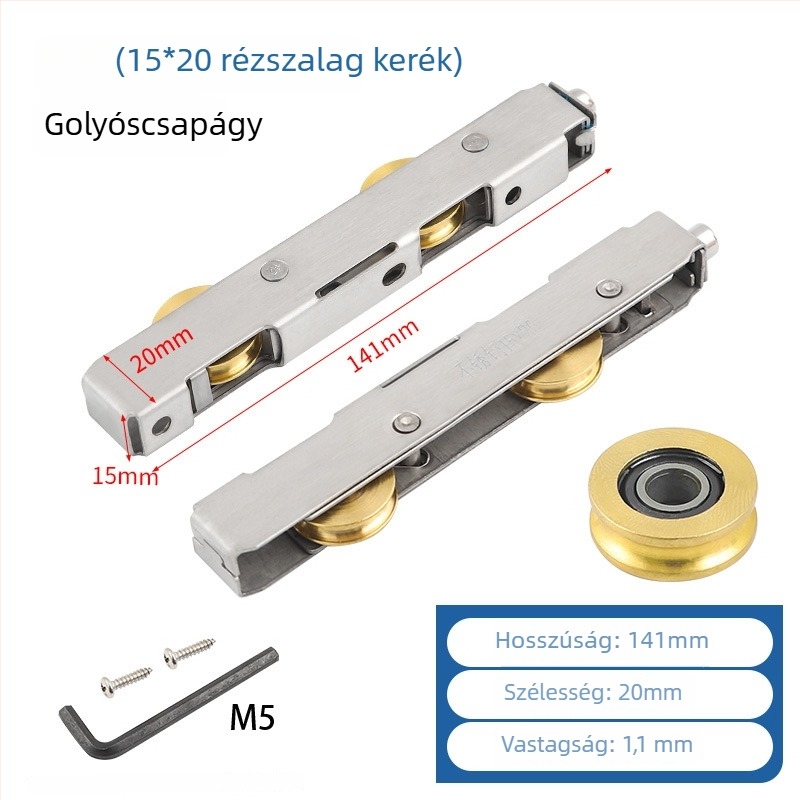 Erkély tolóajtó alsó görgő, szénacélból, modell H20230422, Shouli márka, ajtók és ablakokhoz, modern minimalista stílus.