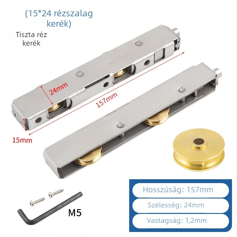 Erkély tolóajtó alsó görgő, szénacélból, modell H20230422, Shouli márka, ajtók és ablakokhoz, modern minimalista stílus.