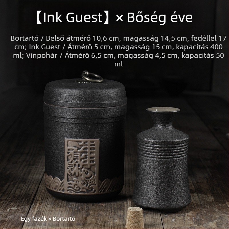 Bormelegítő készlet Shengsheng márka, modern egyszerű stílus, nyomtatott logó, borhoz