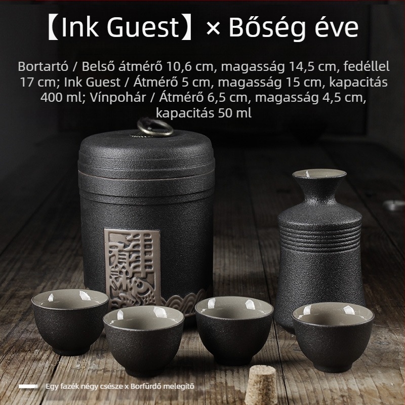 Bormelegítő készlet Shengsheng márka, modern egyszerű stílus, nyomtatott logó, borhoz