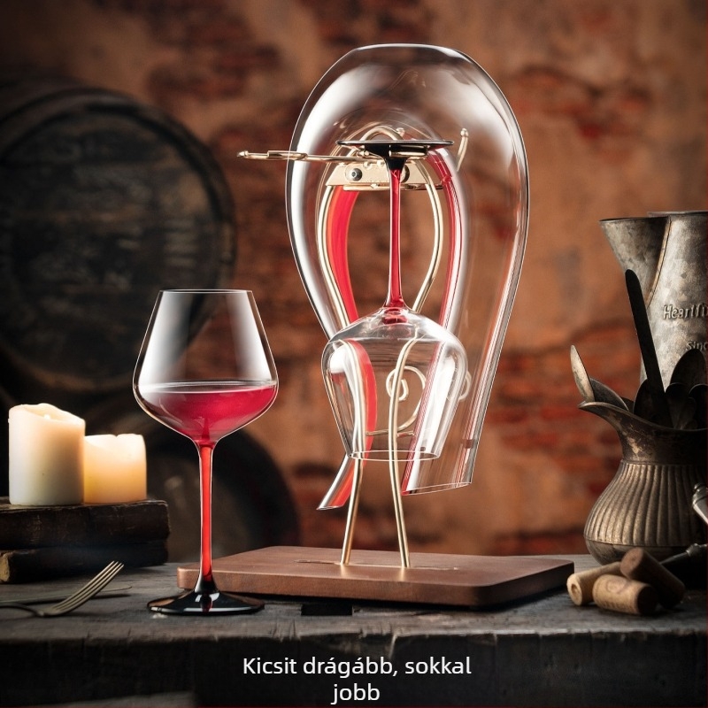 U-formájú kristály dekanter készlet otthoni használatra, retro stílusú luxus bárfelszerelés Bon márka, 2025-ös bevezetés