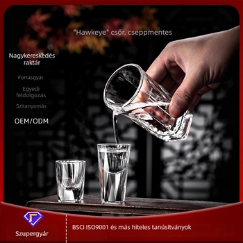 Borospohár, kristályüveg, gravírozott modern minimalist stílus, 1–100 ml kapacitás, egyes csomagolás