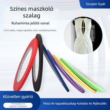 Texturált papírból készült maszkoló szalag sablonkészítéshez, magas tapadás, keresztvágásos szakadás, testreszabható nyomat, kioldópapír