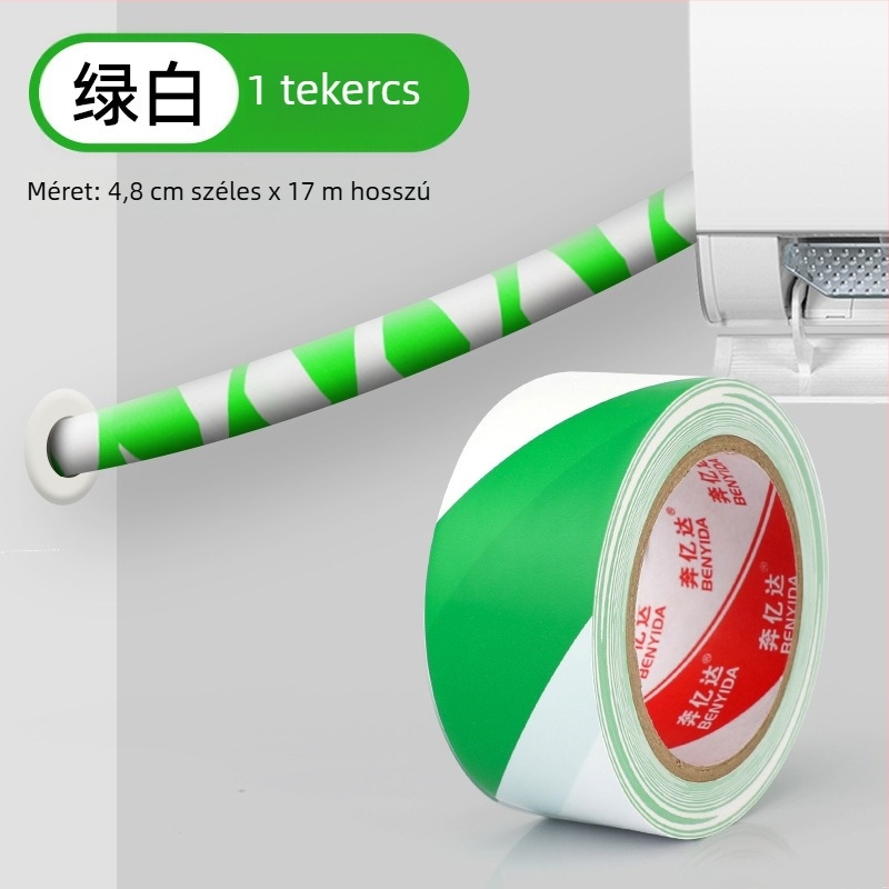 PVC csőburkoló szalag külső védelmet biztosít metalcsövekhez – alapanyag PVC, vastagság 0,14 mm, hőmérsékletállóság 60°C (rövid/hosszú távon), márka Ben yida